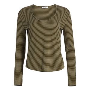 Theory : long cuffed stripped long sleeve shirt